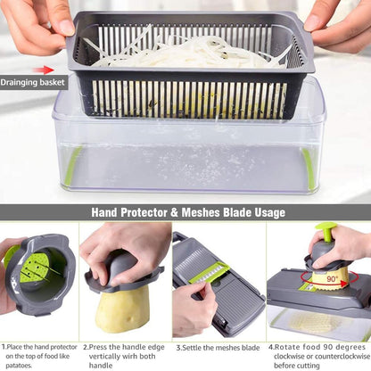 SliceMate™ 14 in 1 Vegetable Slicer